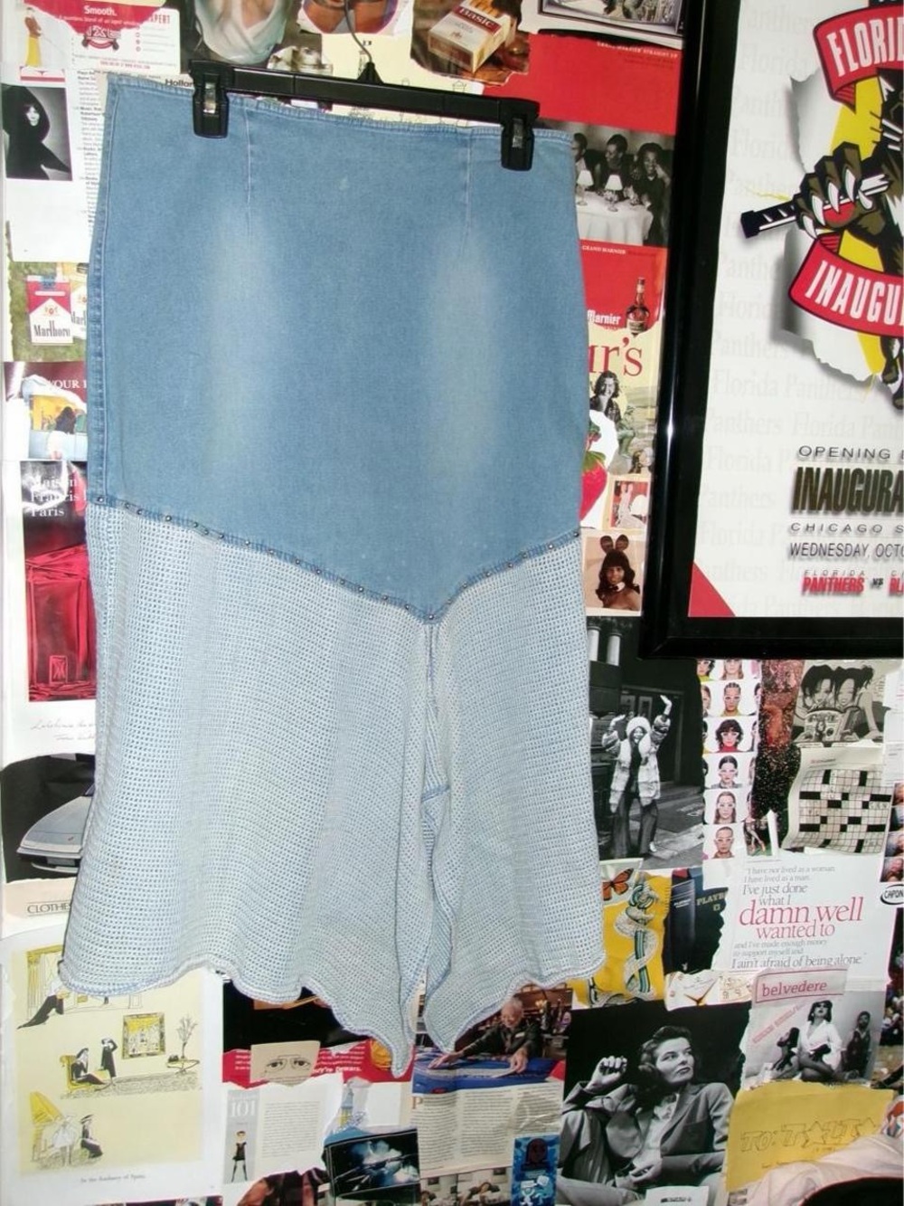 Y2K Denim skirt with Asymmetrical silhouette
